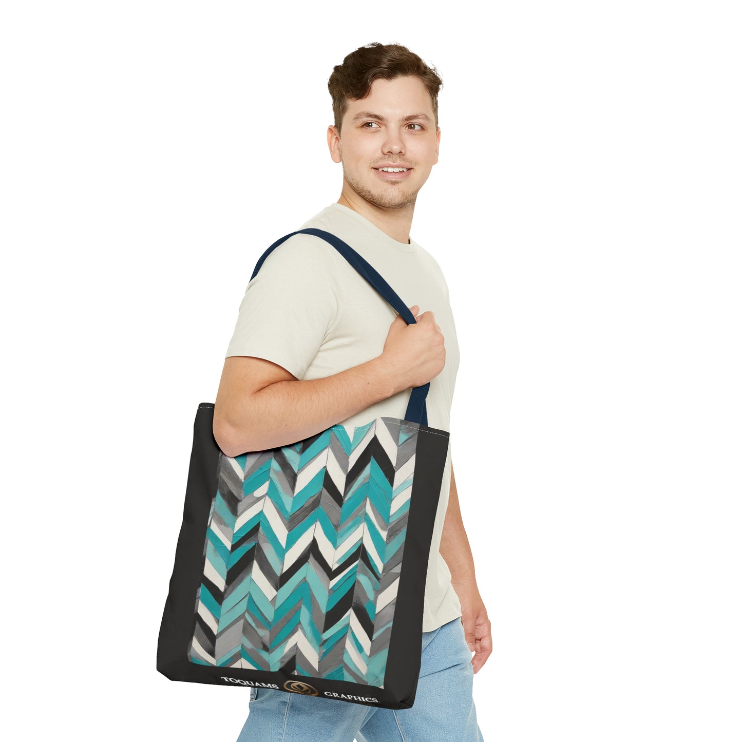 Chevron & Block Tote Bag (AOP)