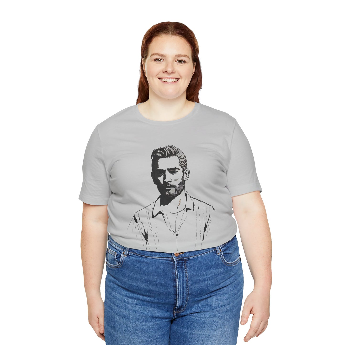 Sketch of Eric Unisex Jersey Short Sleeve Tee