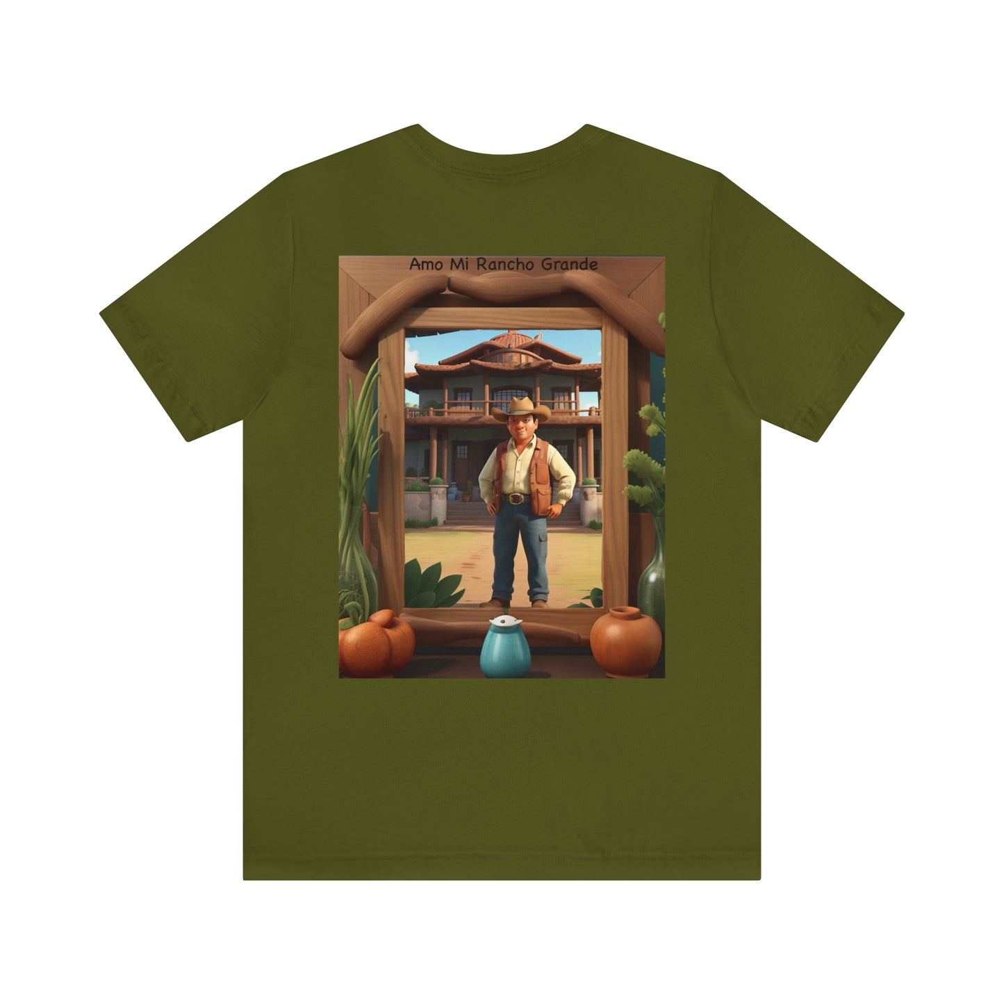 Amo Mi Rancho Grande (Back) -- Unisex Jersey Short Sleeve Tee