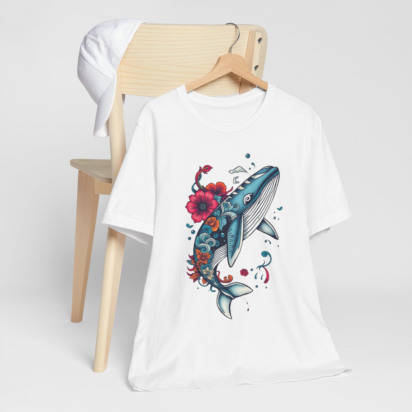 Whale Tee Shirt - Friendly Ocean Animal Design