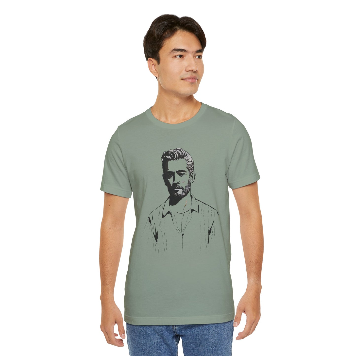 Sketch of Eric Unisex Jersey Short Sleeve Tee