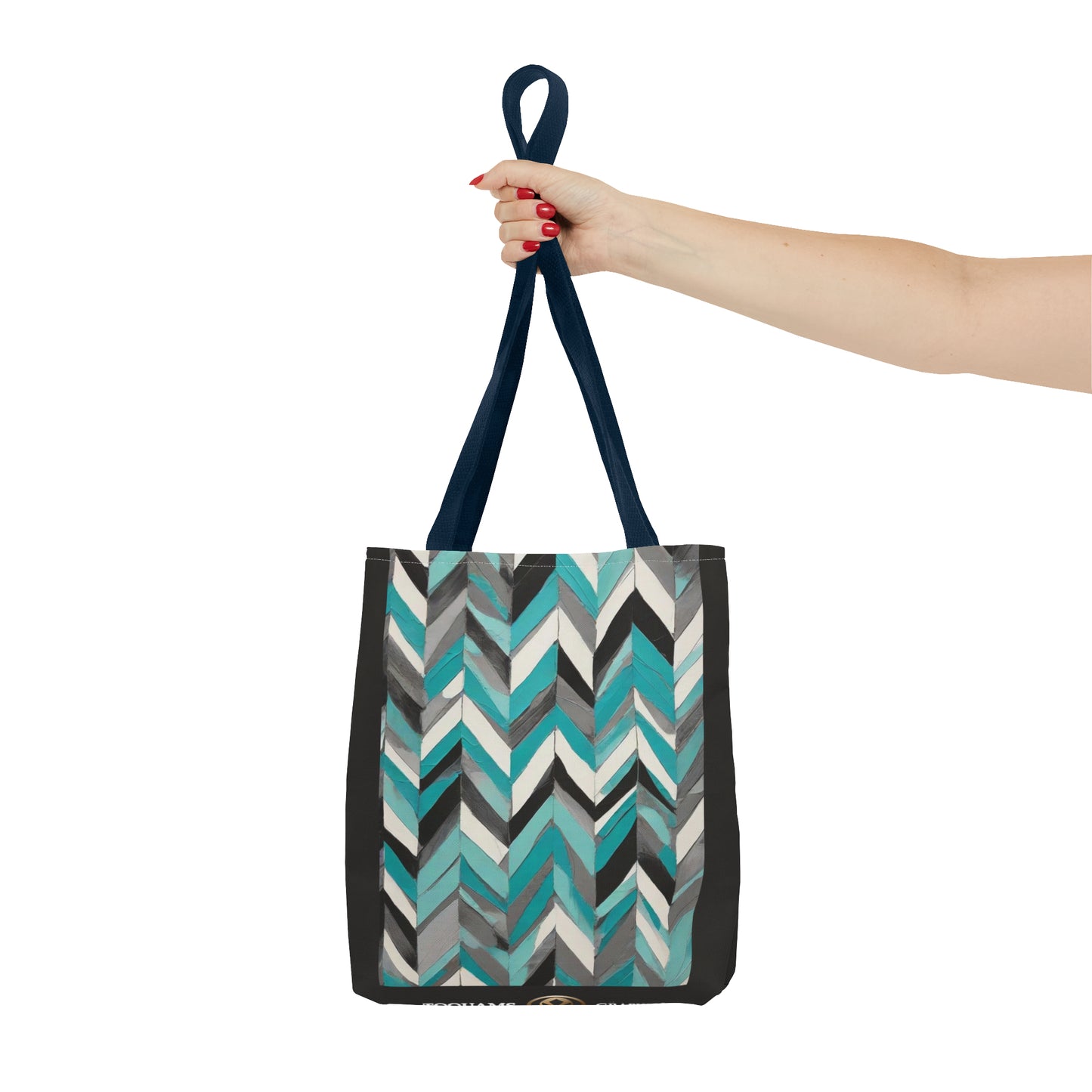 Chevron & Block Tote Bag (AOP)