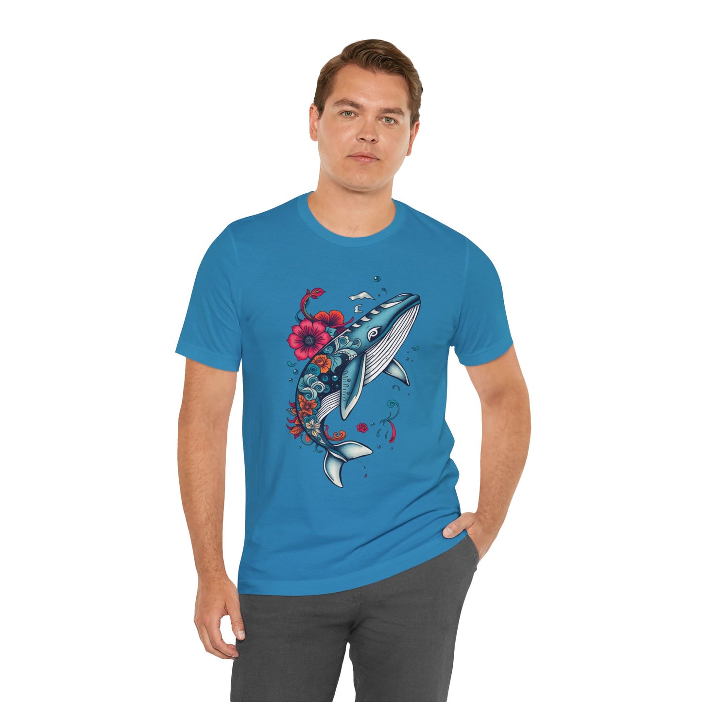 Whale Tee Shirt - Friendly Ocean Animal Design