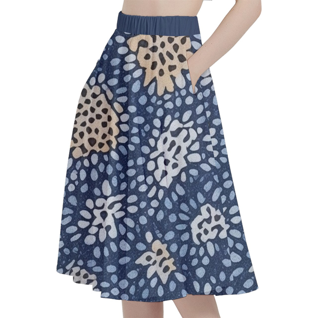Fabric 515 A-Line Midi Skirt With Pocket