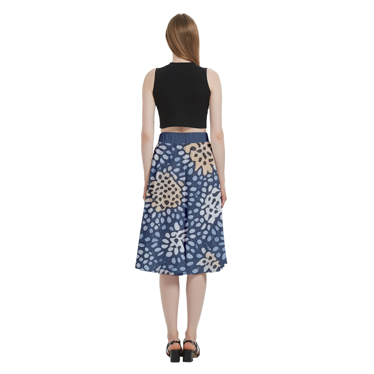 Fabric 515 A-Line Midi Skirt With Pocket