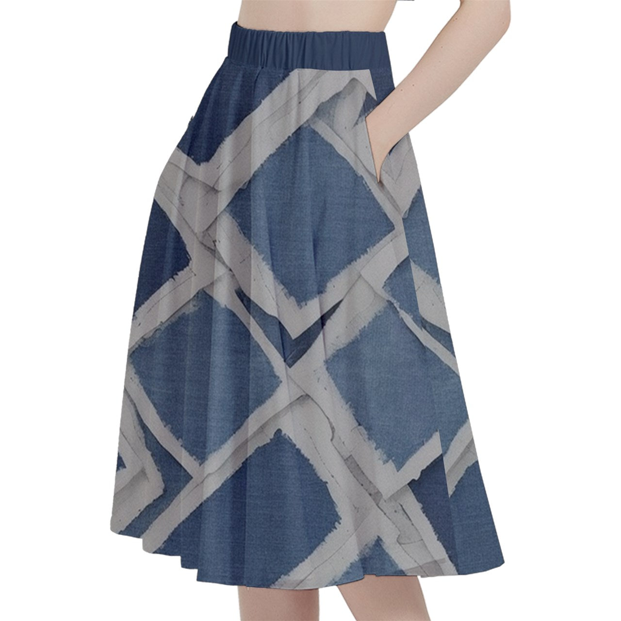 Fabric 516 A-Line Midi Skirt with Pocket