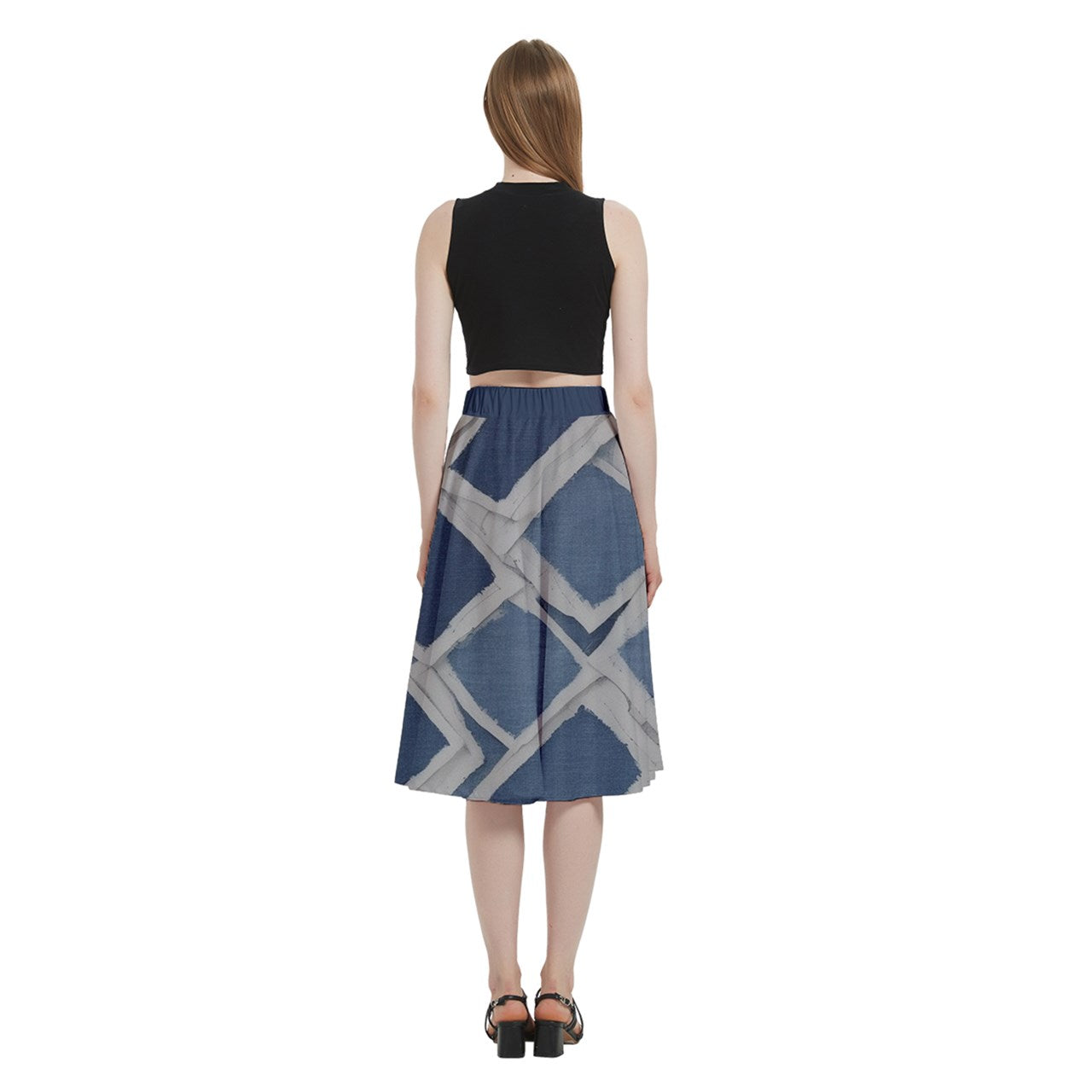 Fabric 516 A-Line Midi Skirt with Pocket