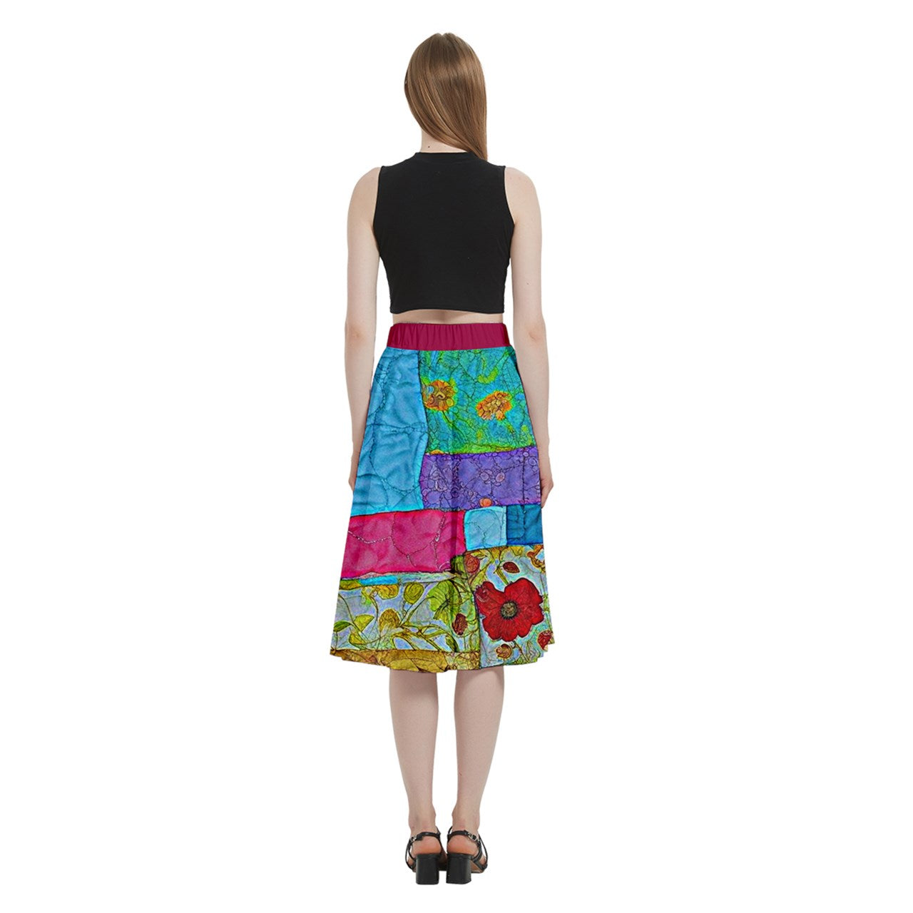 Fabric 518 A-Line Midi Skirt with Pocket