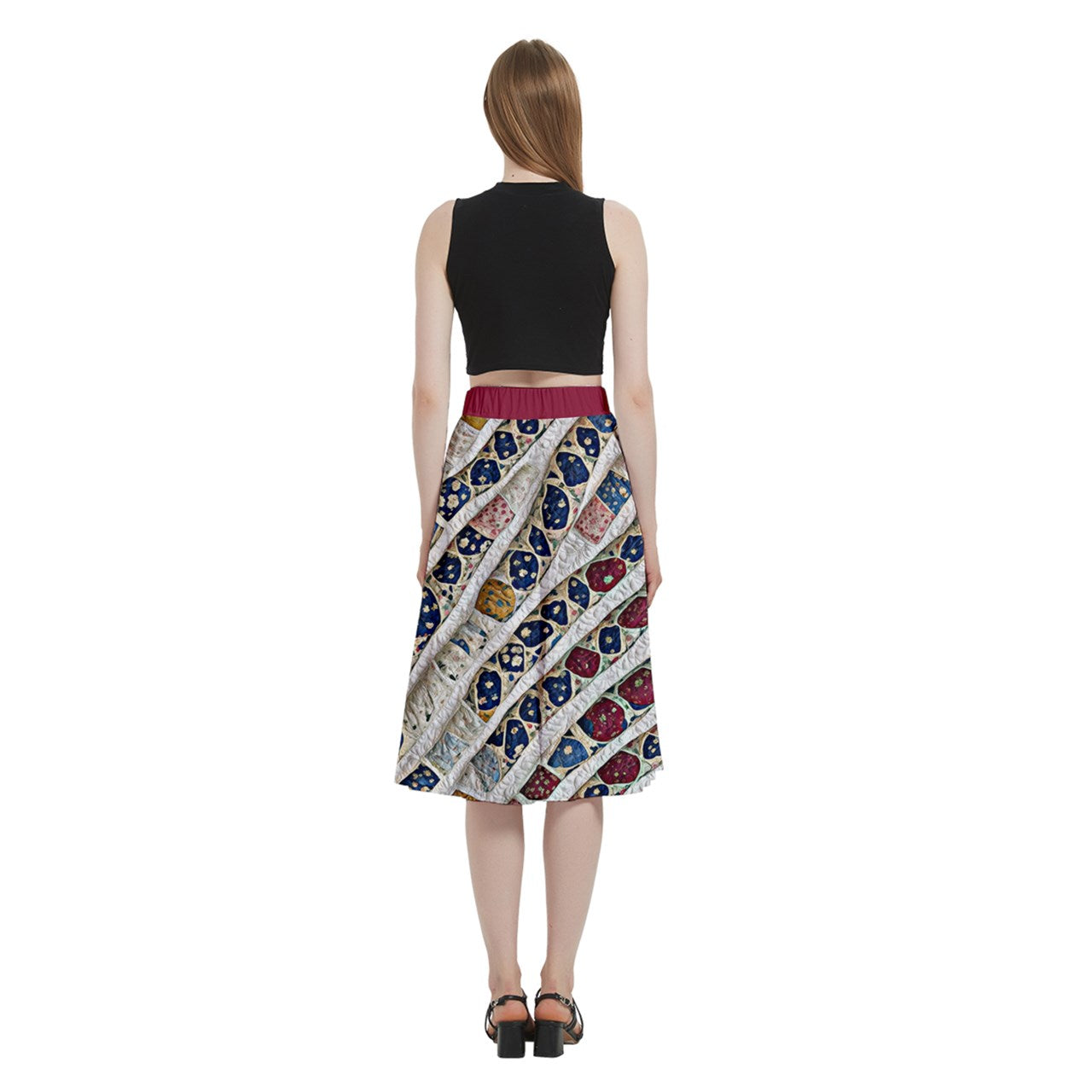Fabric 519 A-Line Midi Skirt with Pocket
