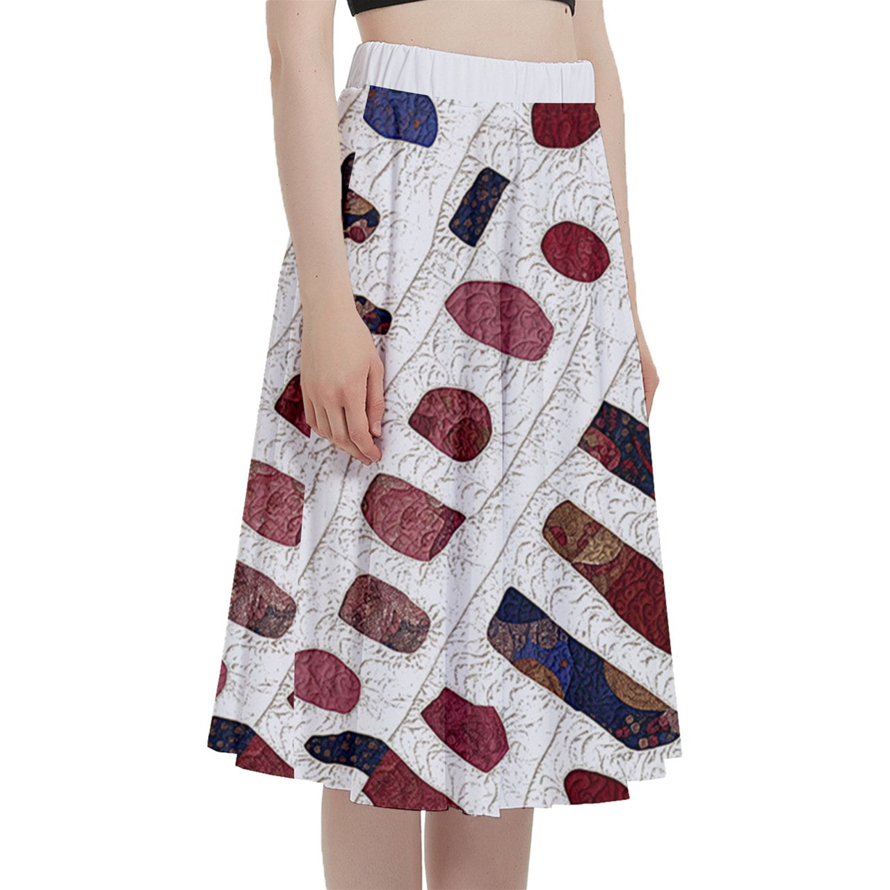 Fabric 524 A-Line Midi Skirt with Pocket