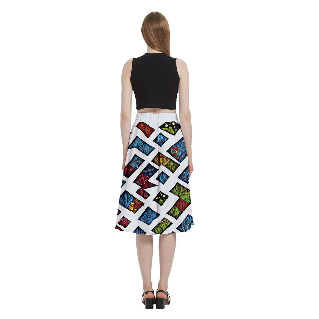 Fabric 527 A-Line Midi Skirt With Pocket