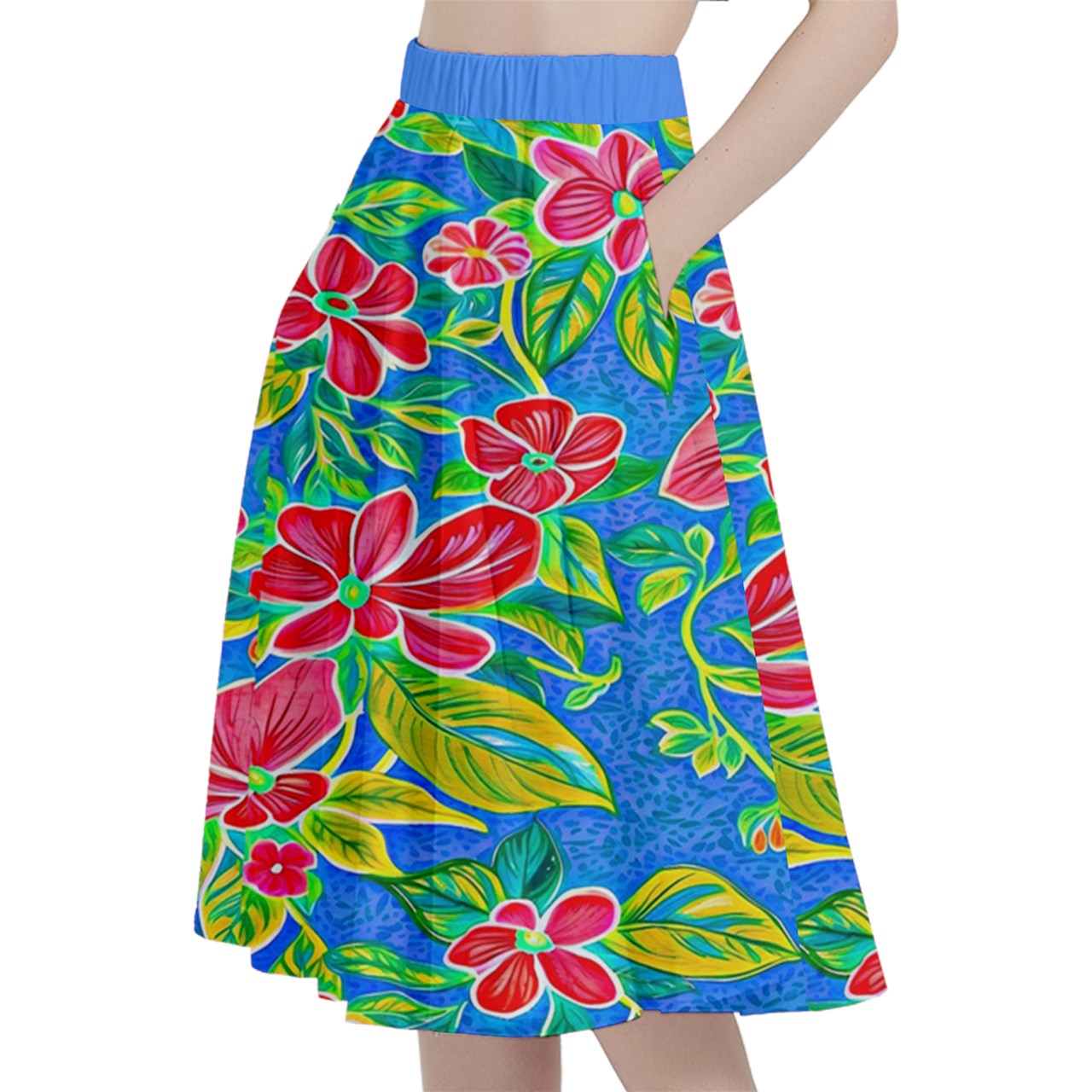 Fabric 536 A-Line Midi Skirt with Pocket