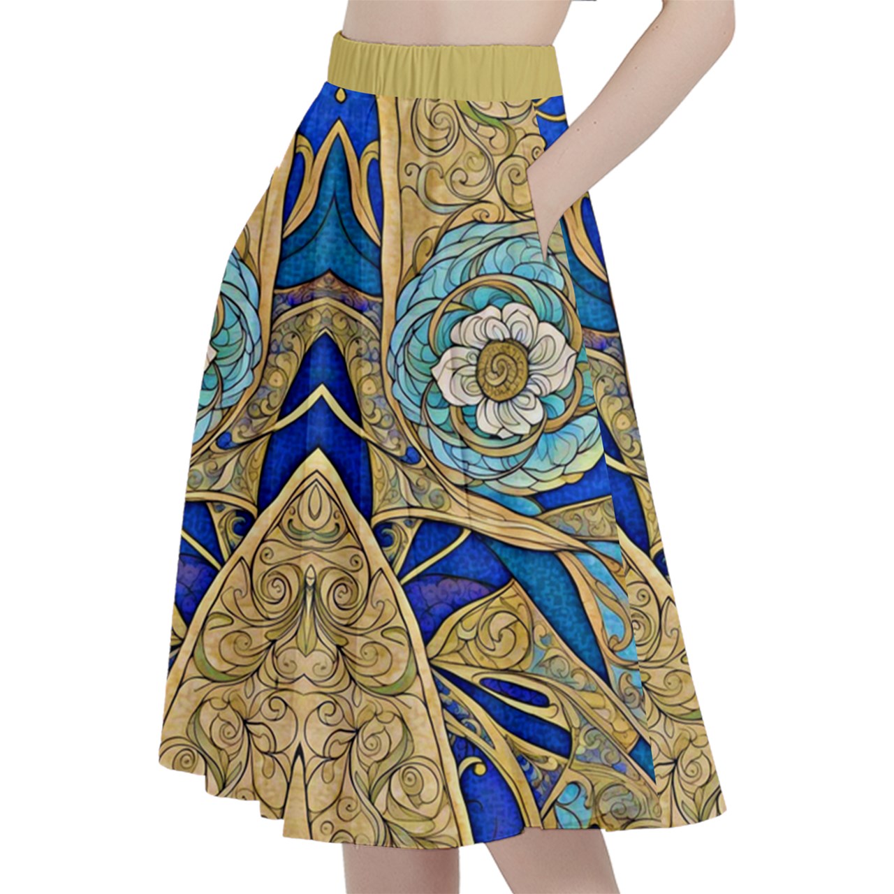 Fabric 542 A-Line Midi Skirt with Pocket