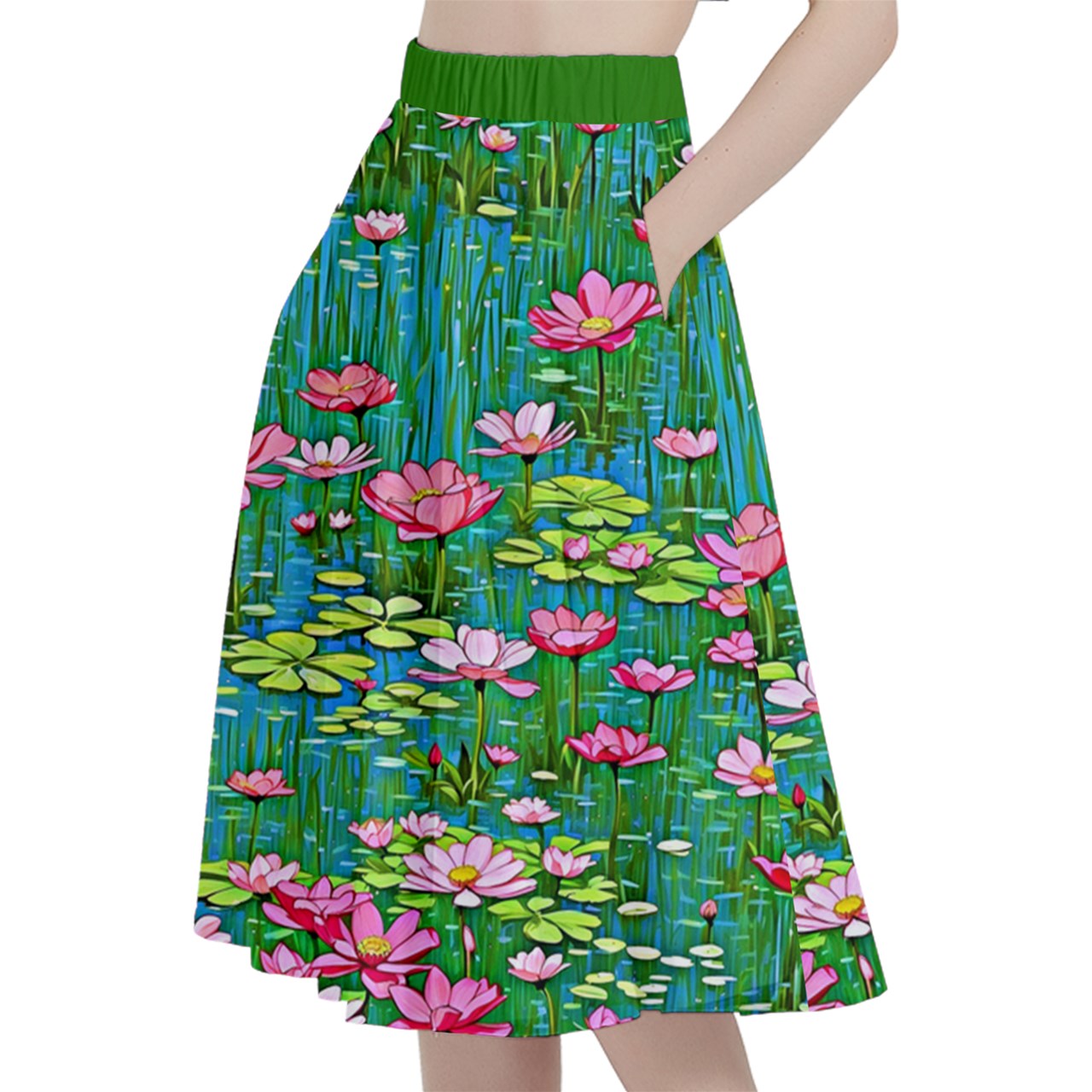 Fabric 552 A-Line Midi Skirt with Pocket