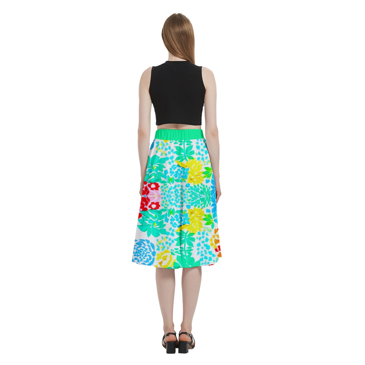 Fabric 563 A-Line Midi Skirt with Pocket