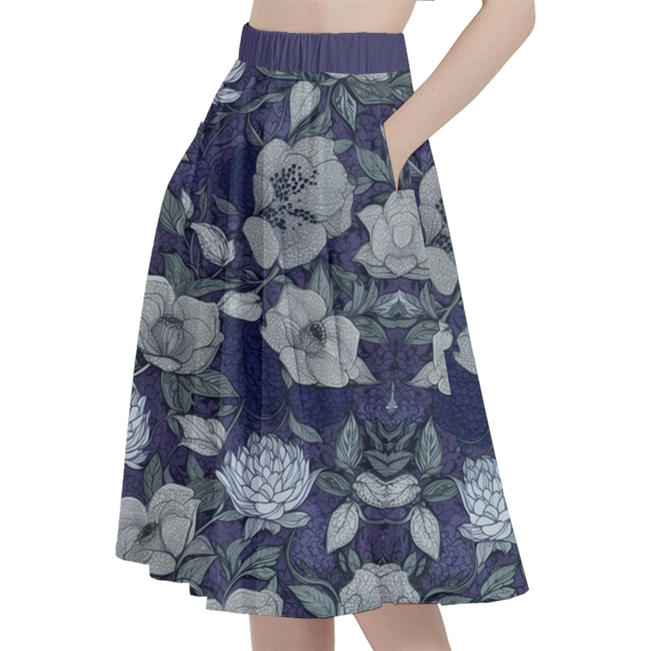 Style 144 A-Line Midi Skirt with Pocket