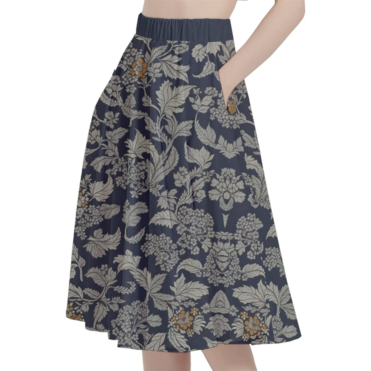 Style 132 A-Line Midi Skirt with Pocket