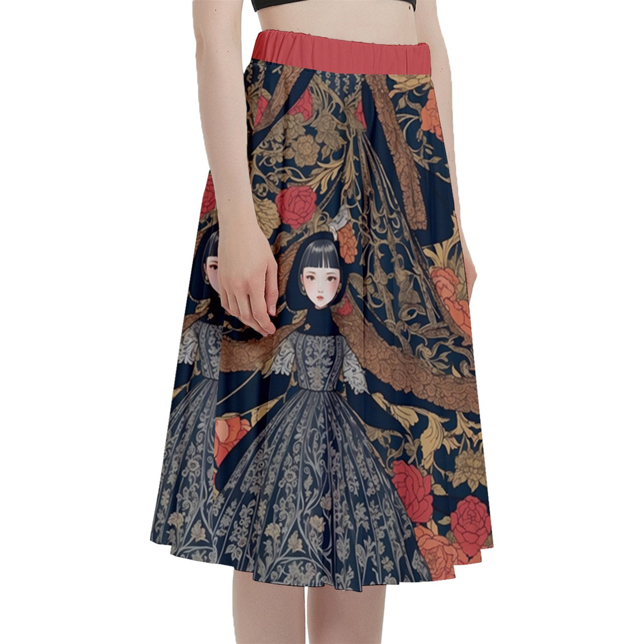 Style 147 A-Line Midi Skirt with Pocket