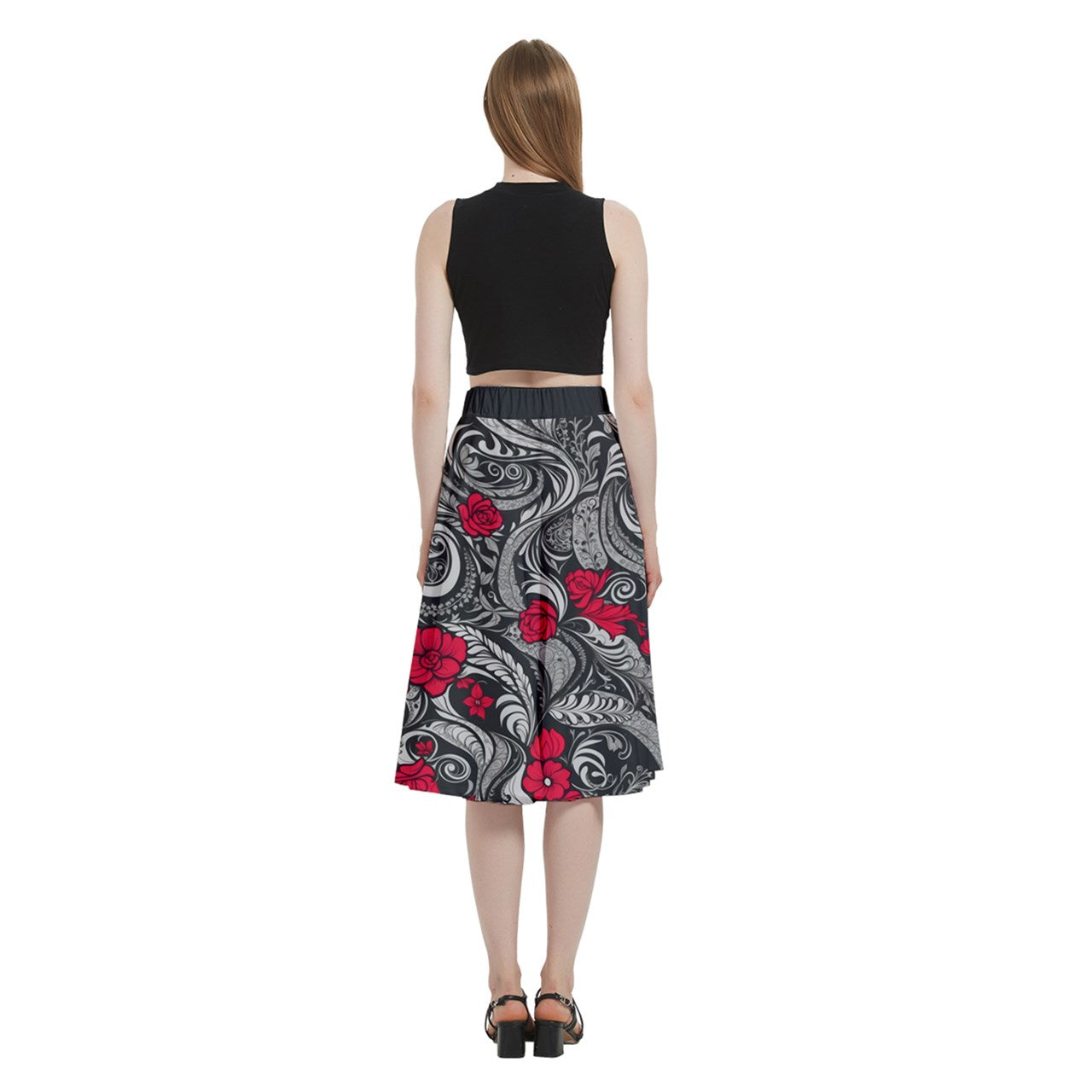 Style 161 A-Line Midi Skirt with Pocket