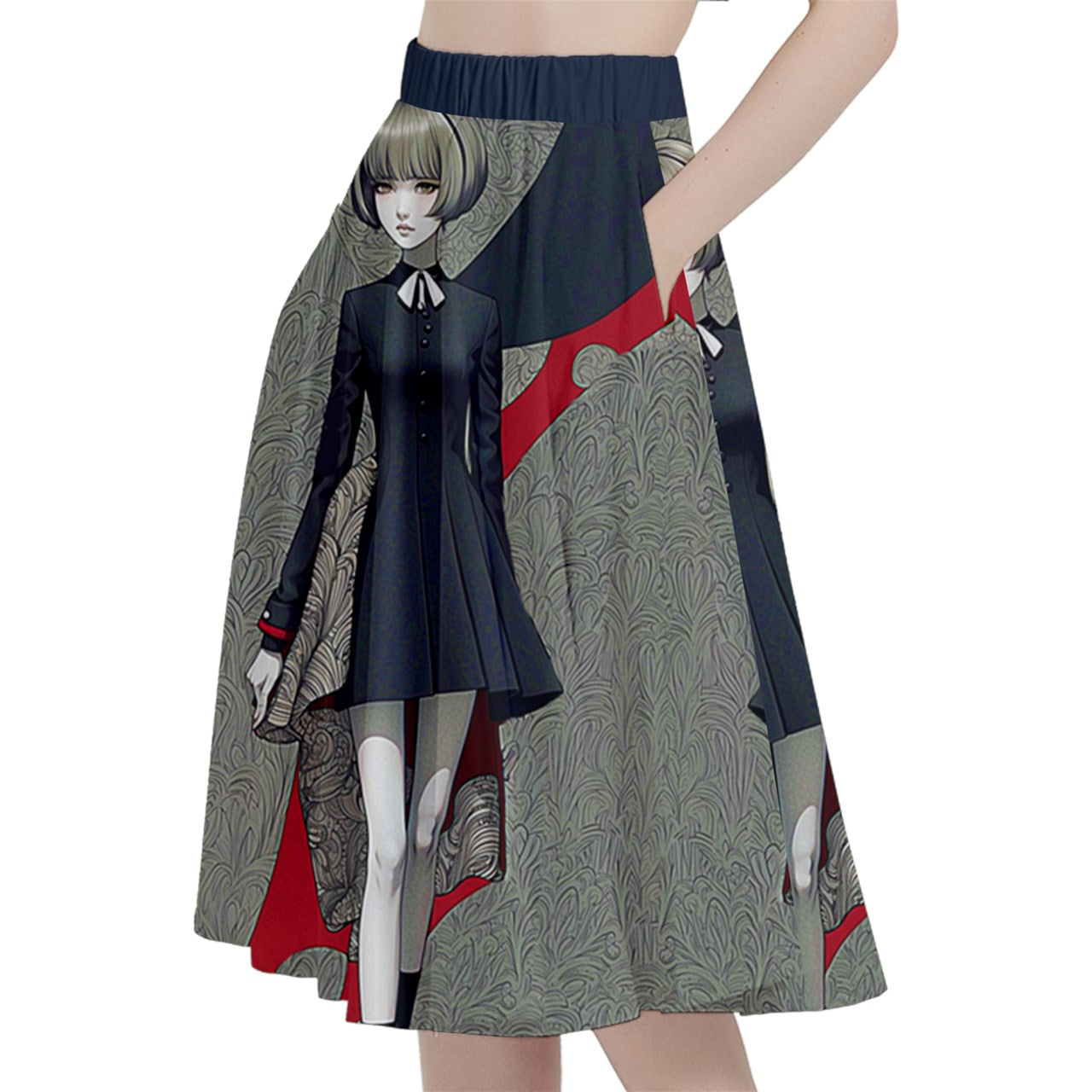 Style 166 A-Line Midi Skirt With Pocket