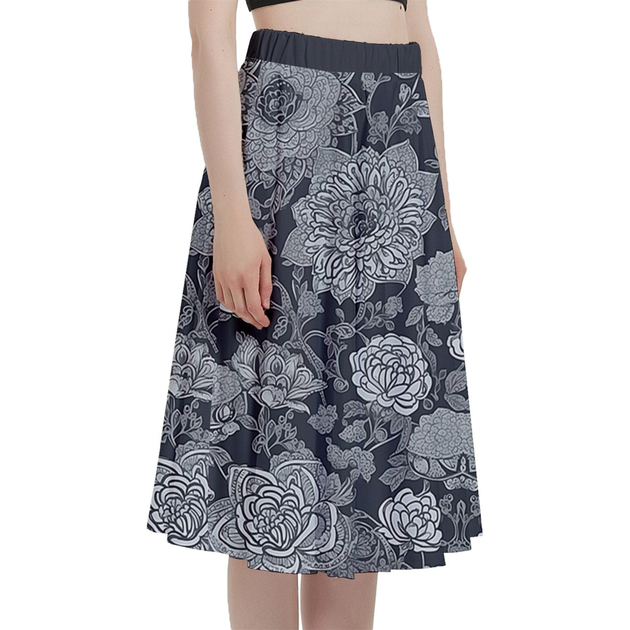 Style 178 A-Line Midi Skirt with Pocket