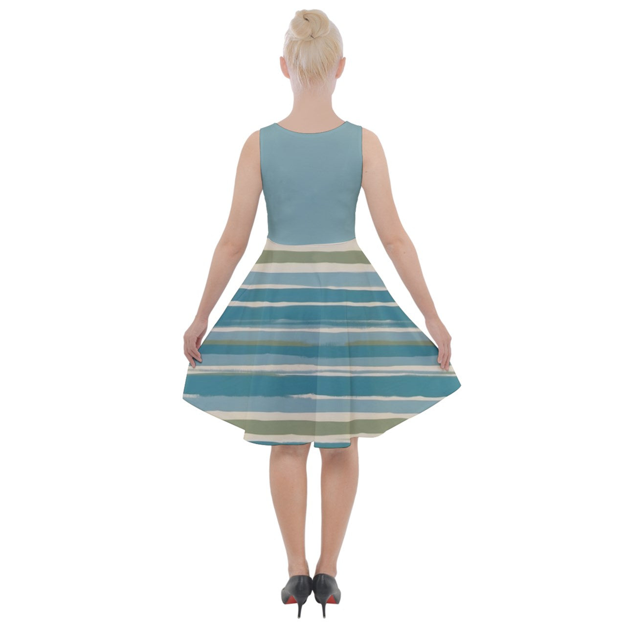 Style 352w Knee-Length Skater Dress with Pockets