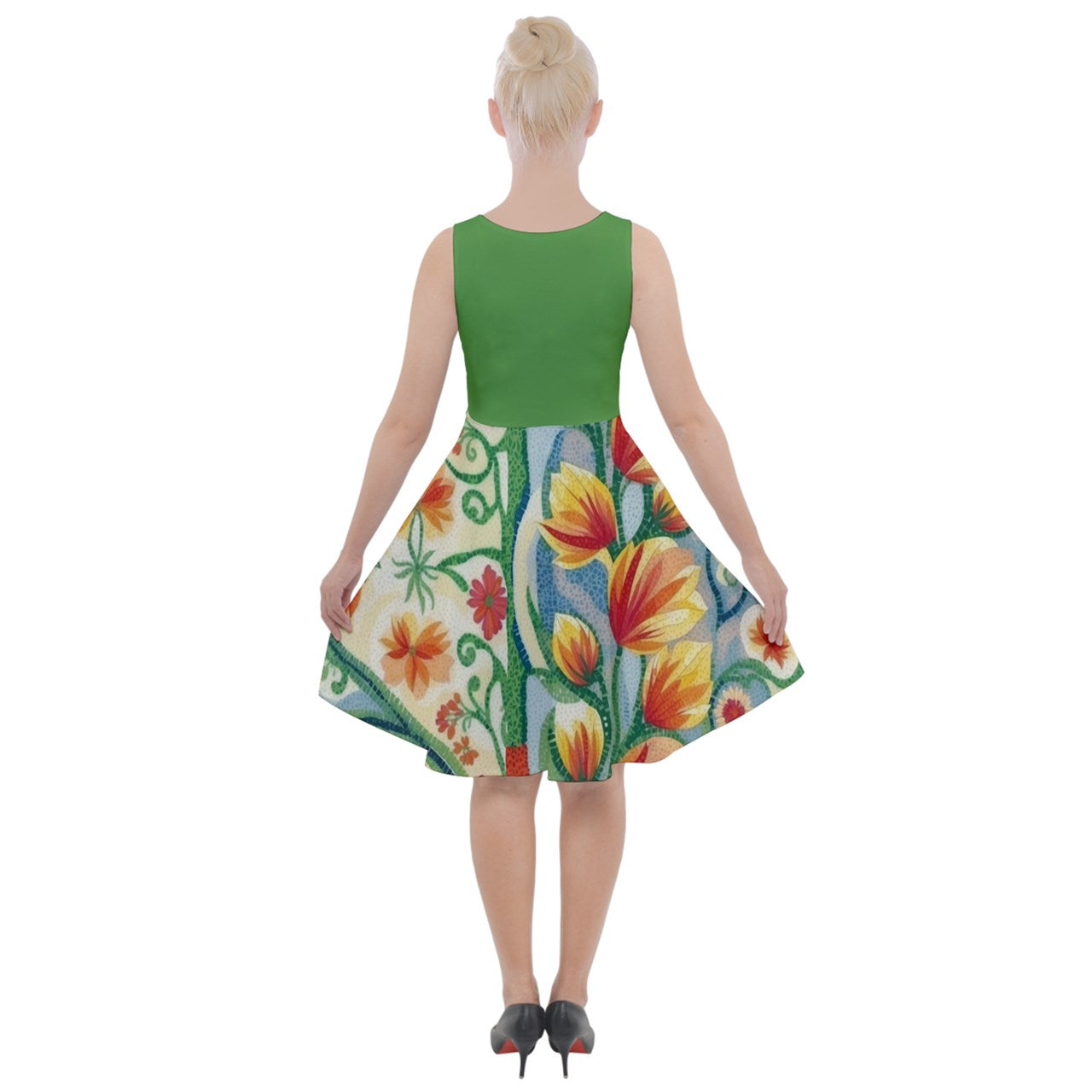Style 342w Knee-Length Skater Dress with Pockets
