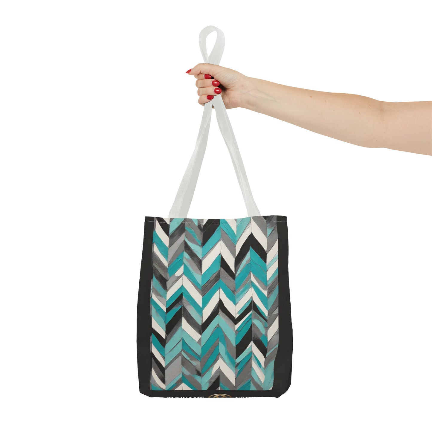 Chevron & Block Tote Bag (AOP)