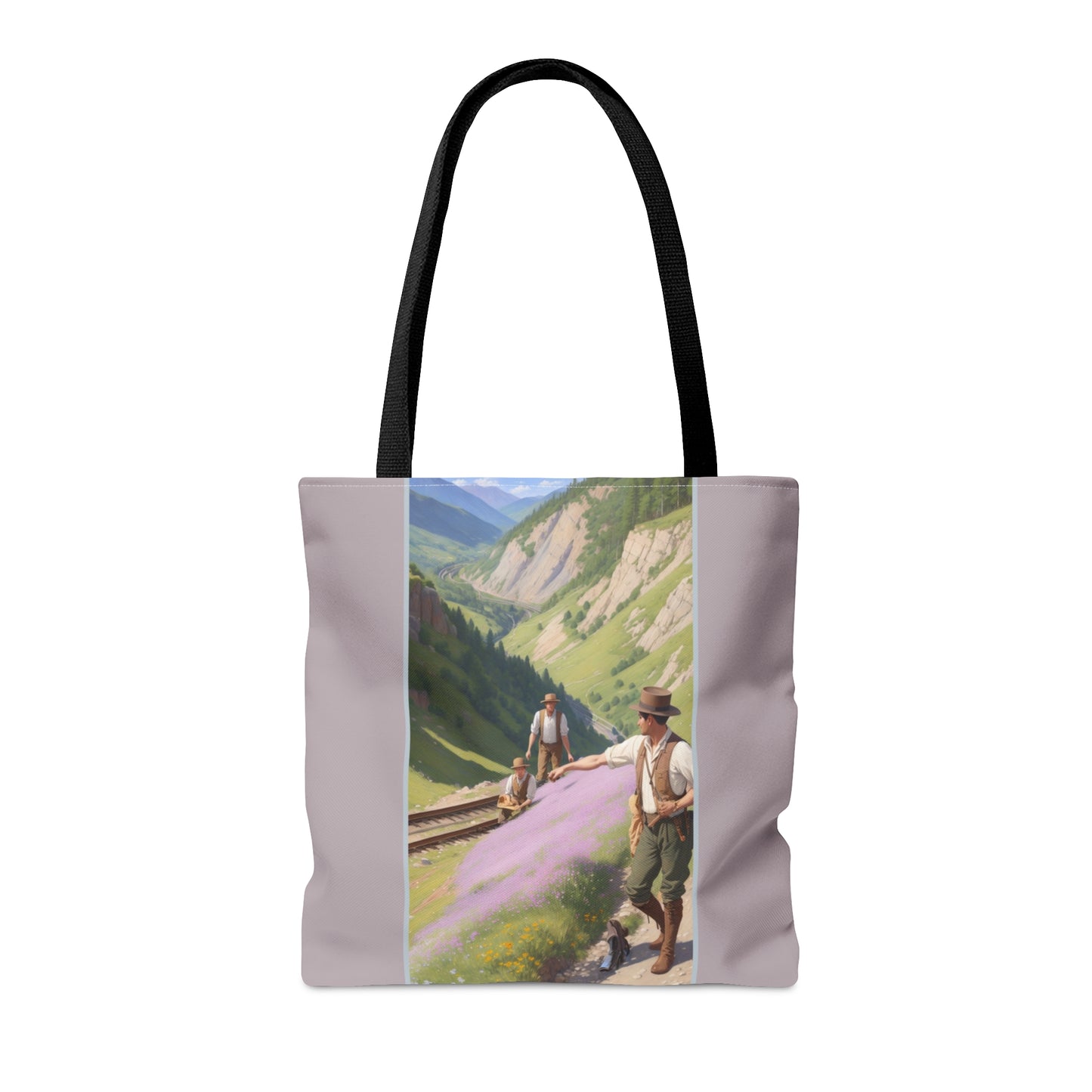 Mountain Train Tote Bag (AOP)