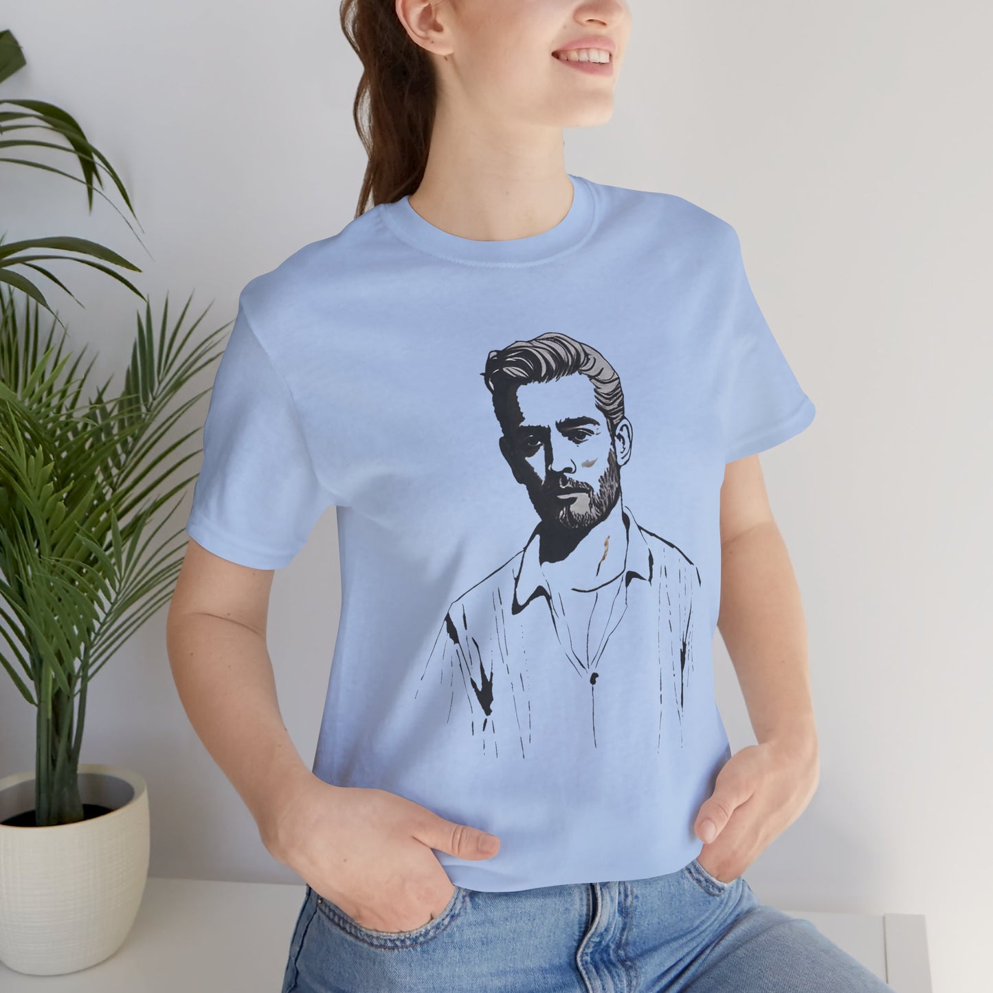 Sketch of Eric Unisex Jersey Short Sleeve Tee