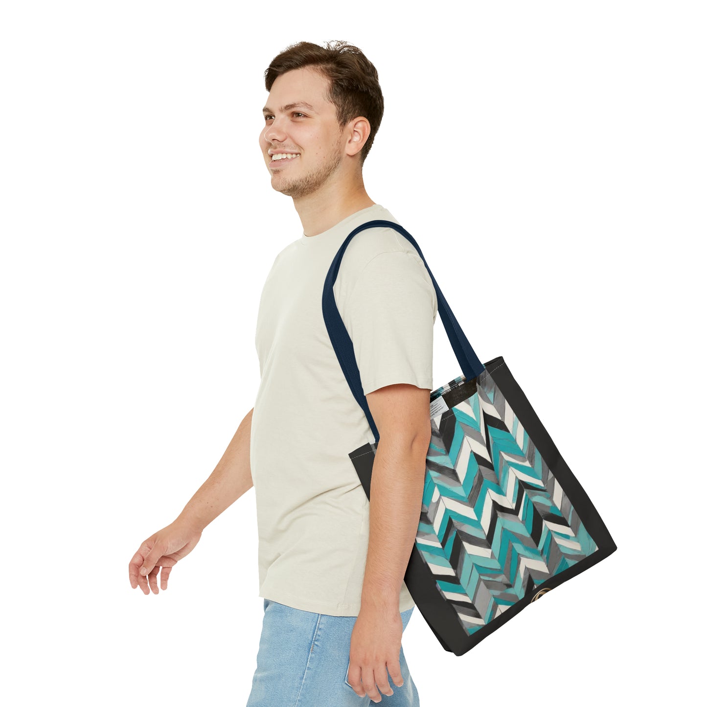 Chevron & Block Tote Bag (AOP)