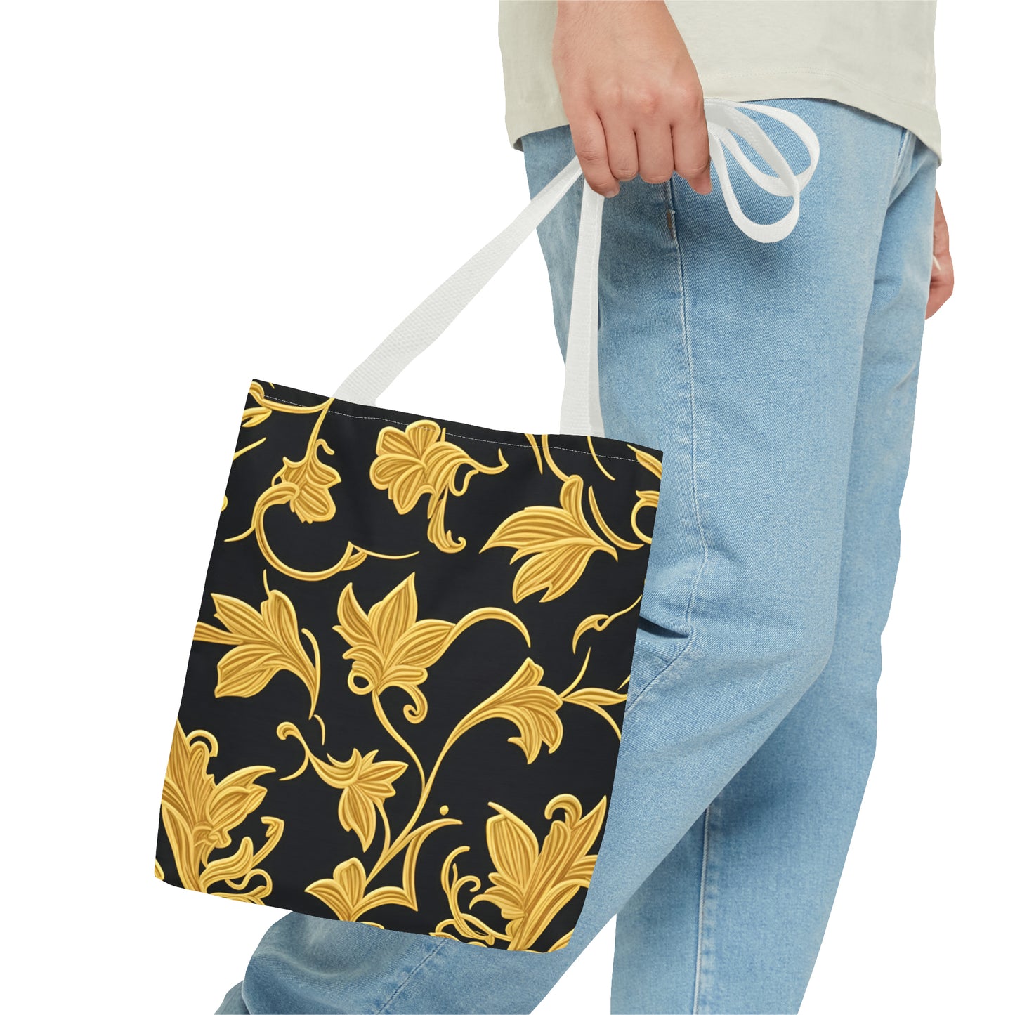 Gold & Black Tote Bag (AOP)