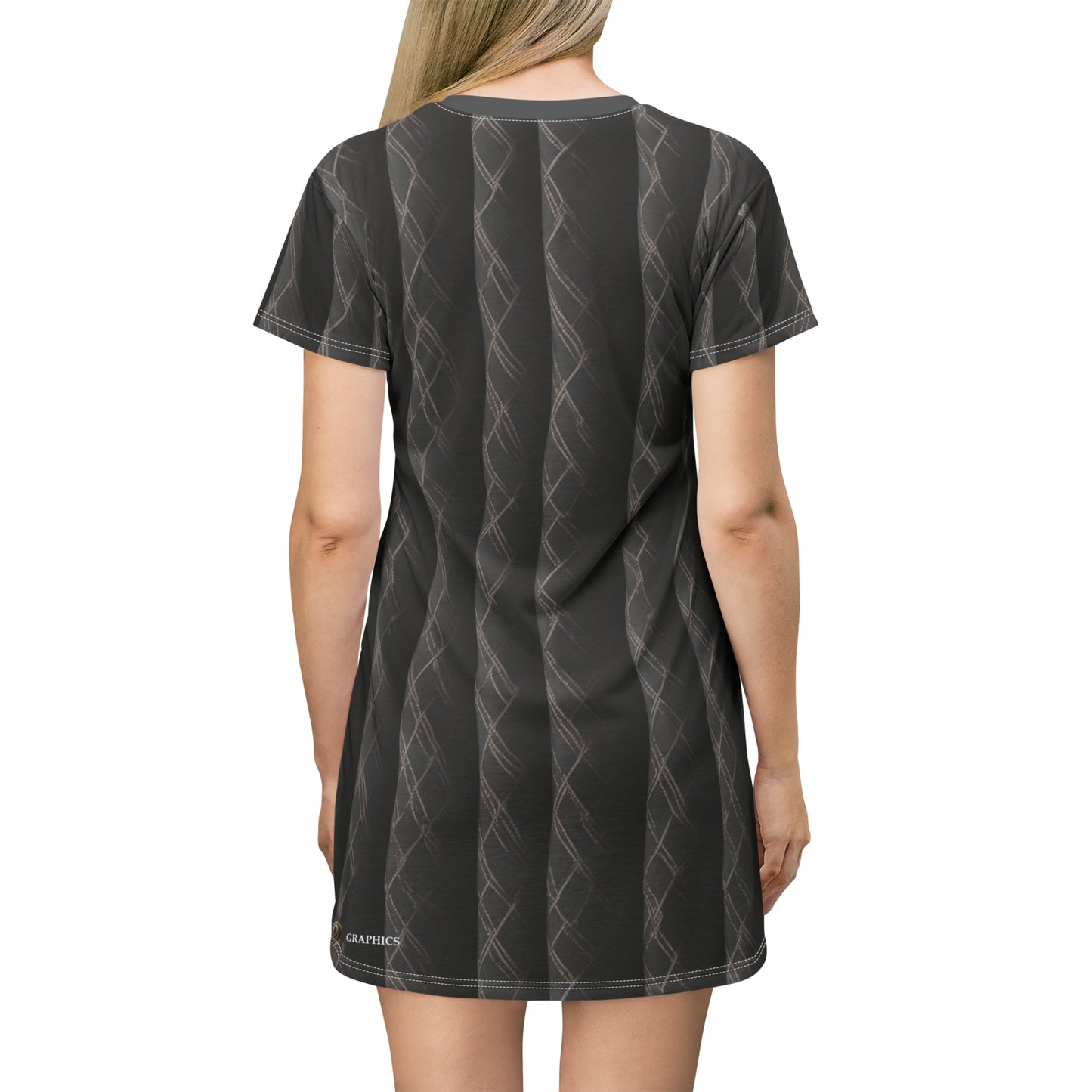 Brown Pattern -- T-Shirt Dress (AOP)
