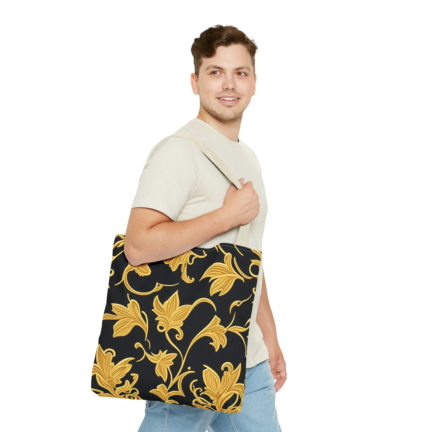 Gold & Black Tote Bag (AOP)