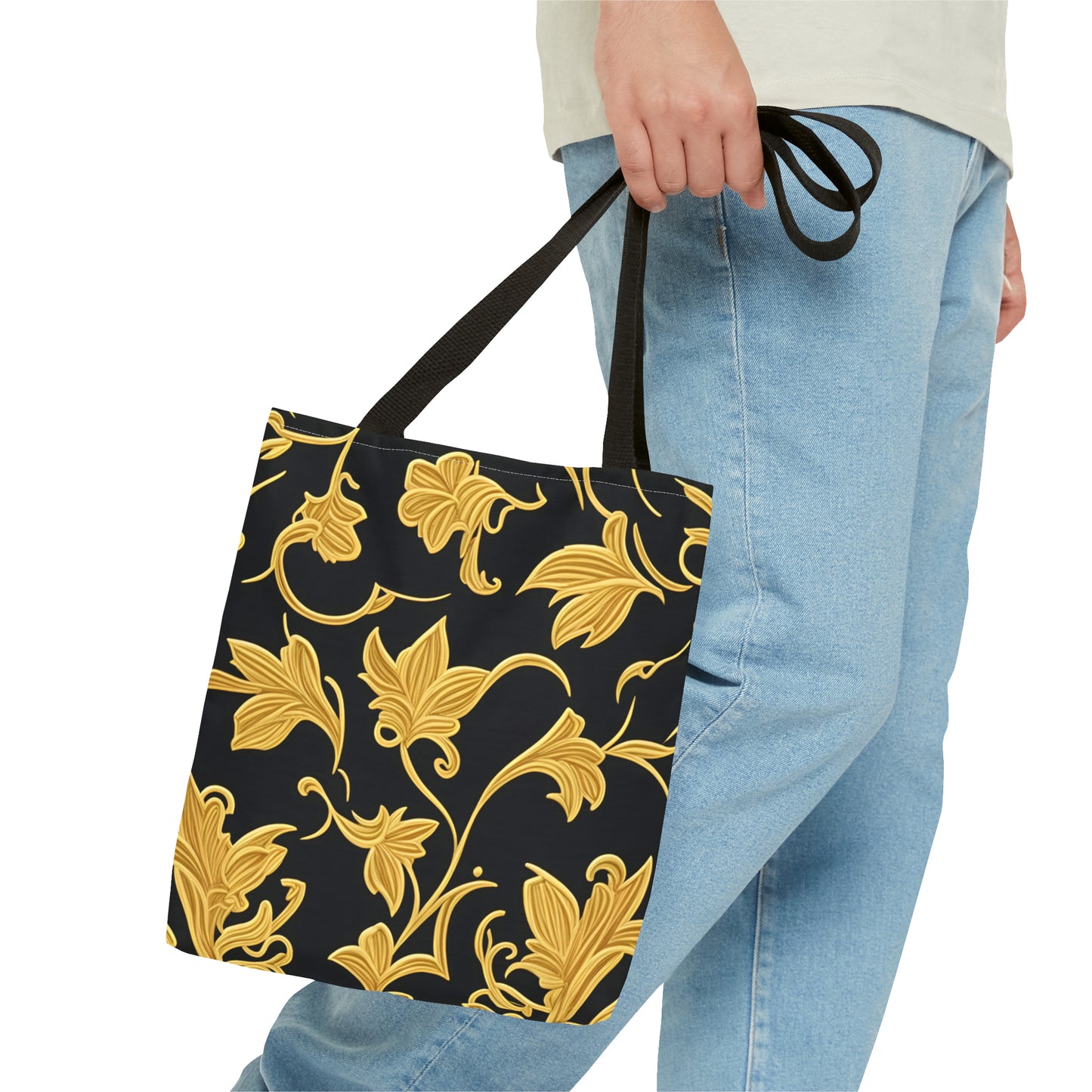 Gold & Black Tote Bag (AOP)