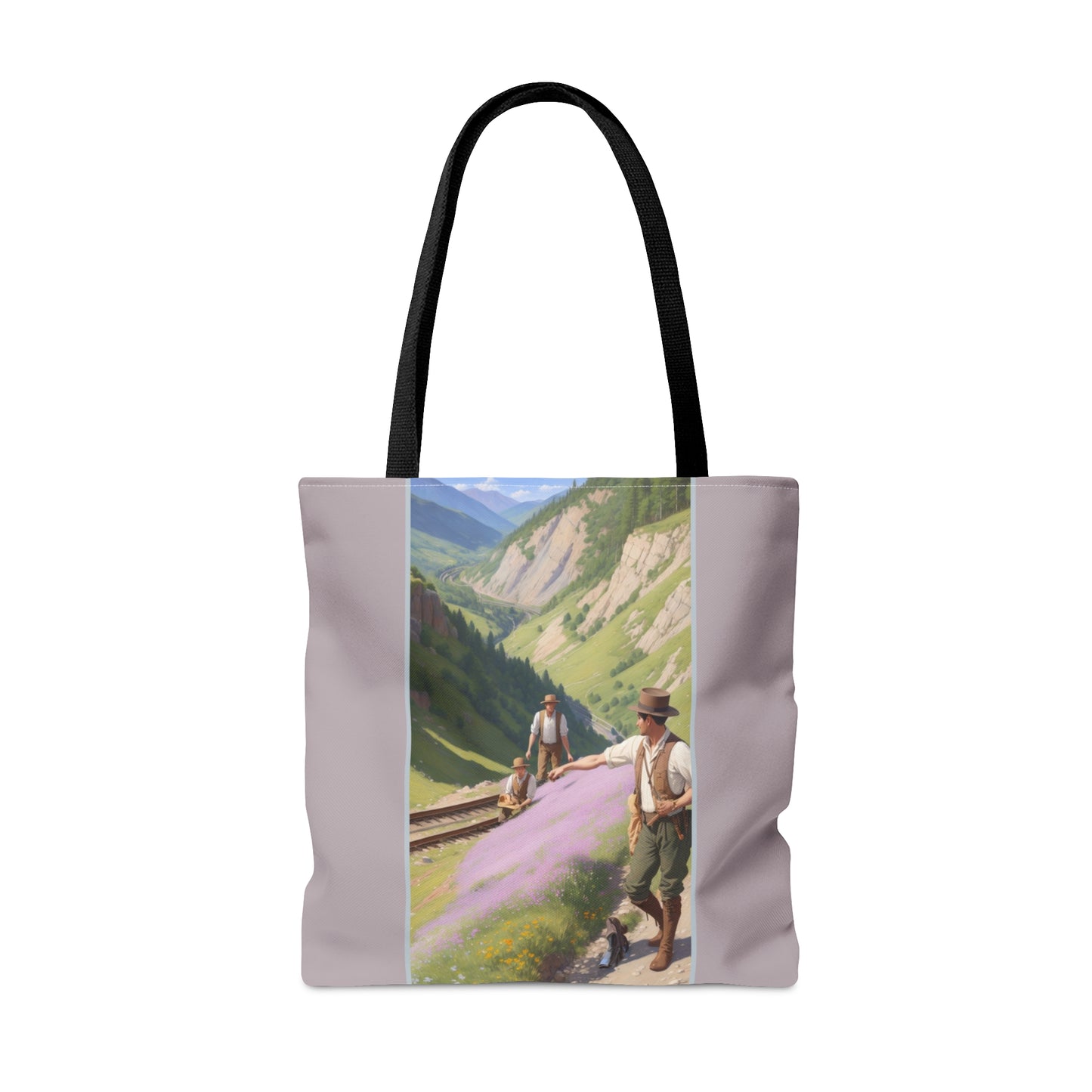 Mountain Train Tote Bag (AOP)