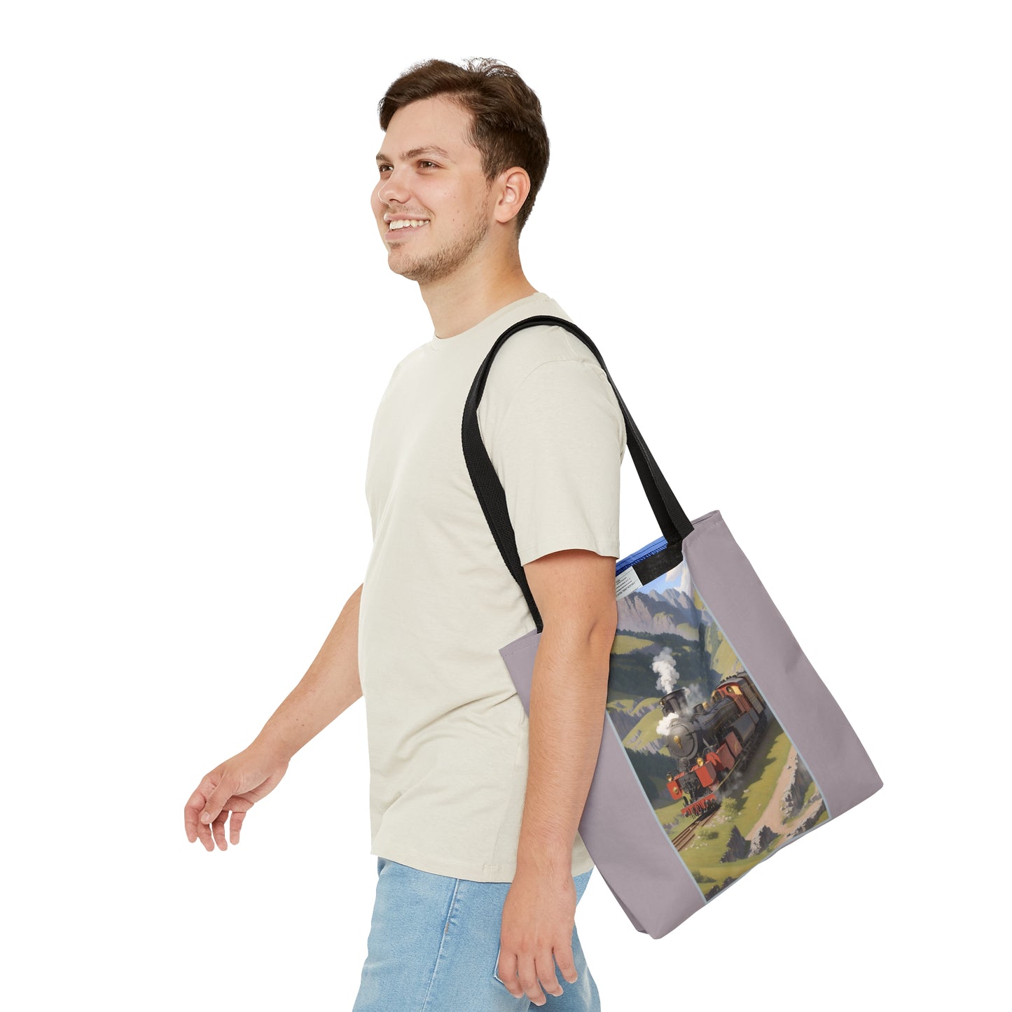 Mountain Train Tote Bag (AOP)