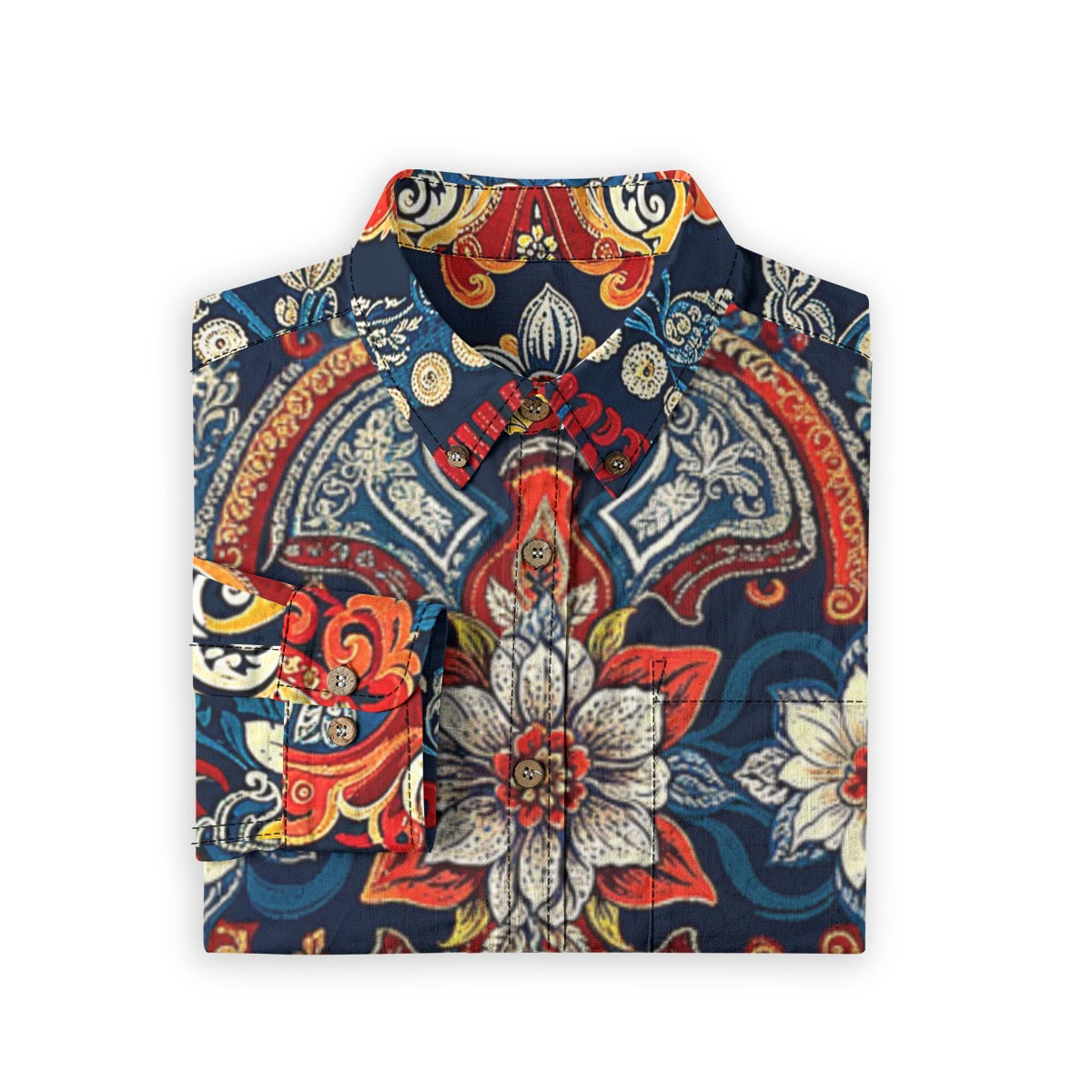 Duque -- Men's 100% Cotton LS Shirt