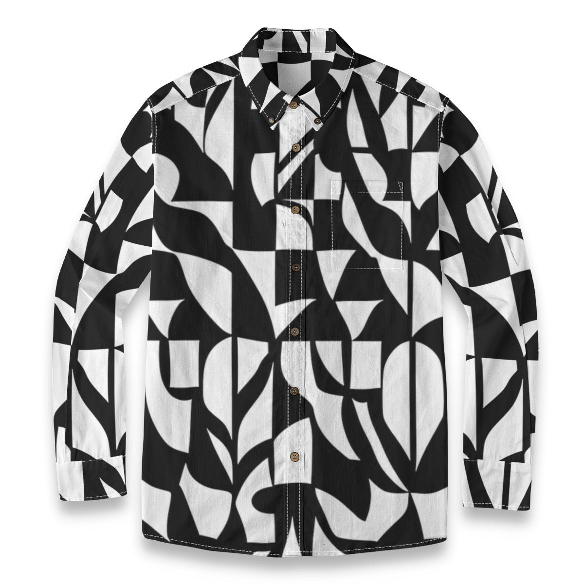 B and W -- Men's 100% Cotton LS Shirt