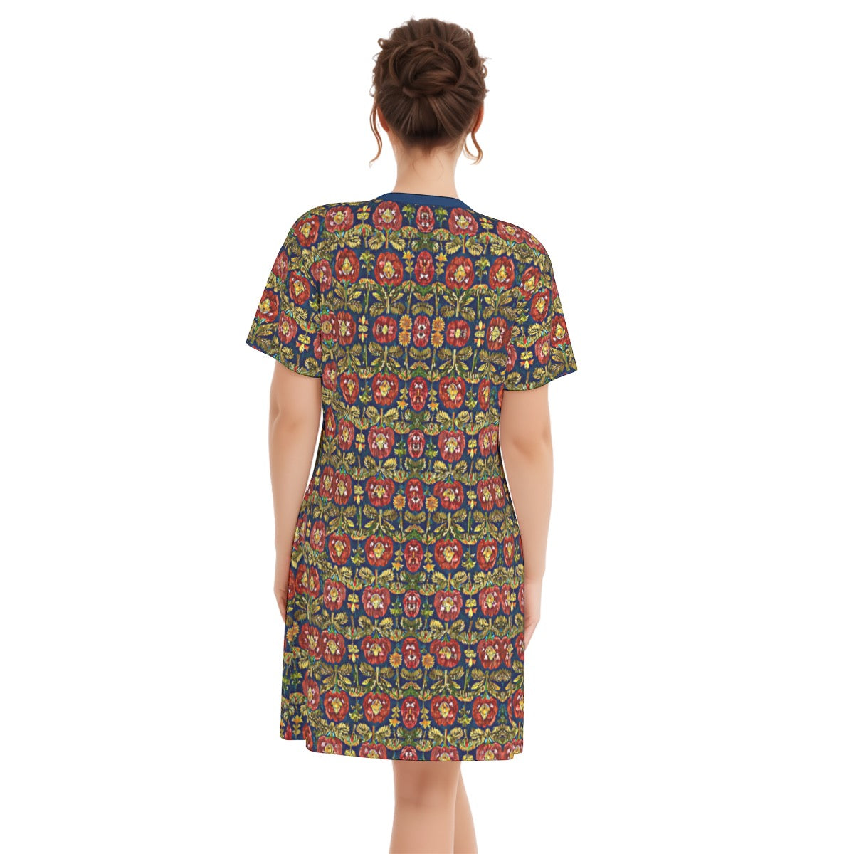 Adalene -- Women's V Neck Dress !00% Cotton