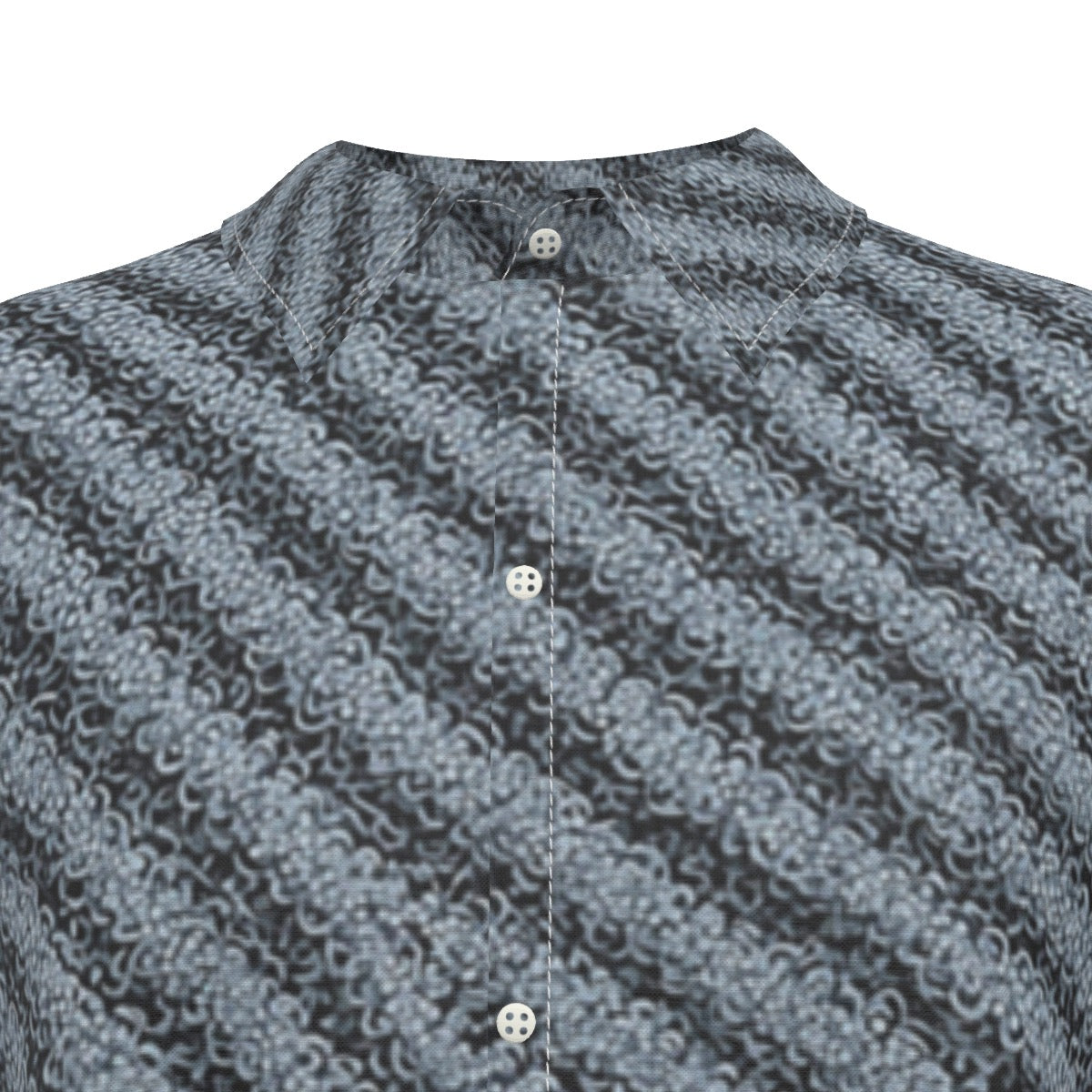 Cotte de Mails -- Men's Imitation Silk Short-Sleeved Shirt