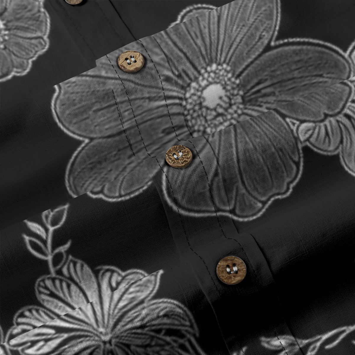 Night Bloom -- Men's 100% Cotton LS Shirt