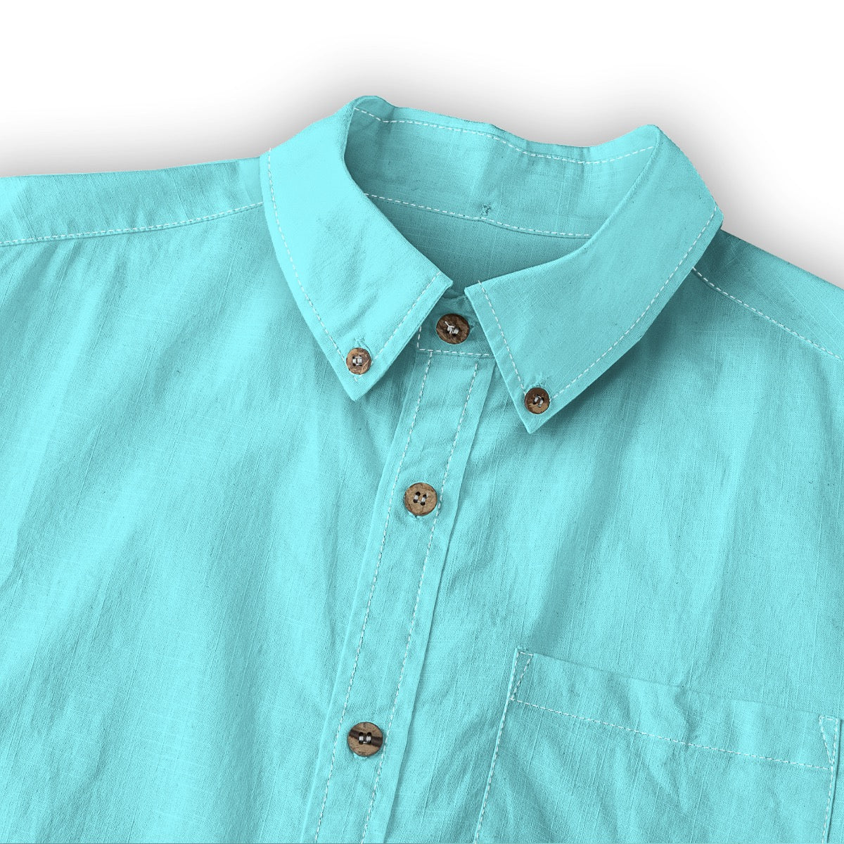 Electric Blue -- Men's 100% Cotton LS Shirt
