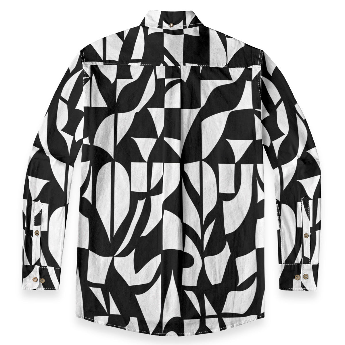 B and W -- Men's 100% Cotton LS Shirt