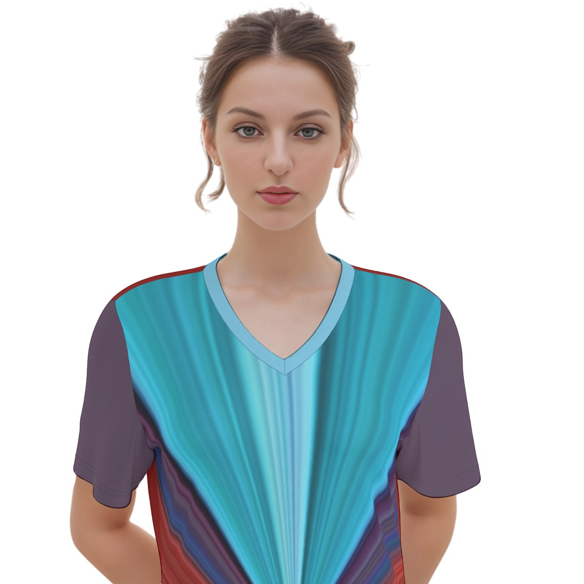 Symmetry -- Women's V Neck Dress 100% Cotton