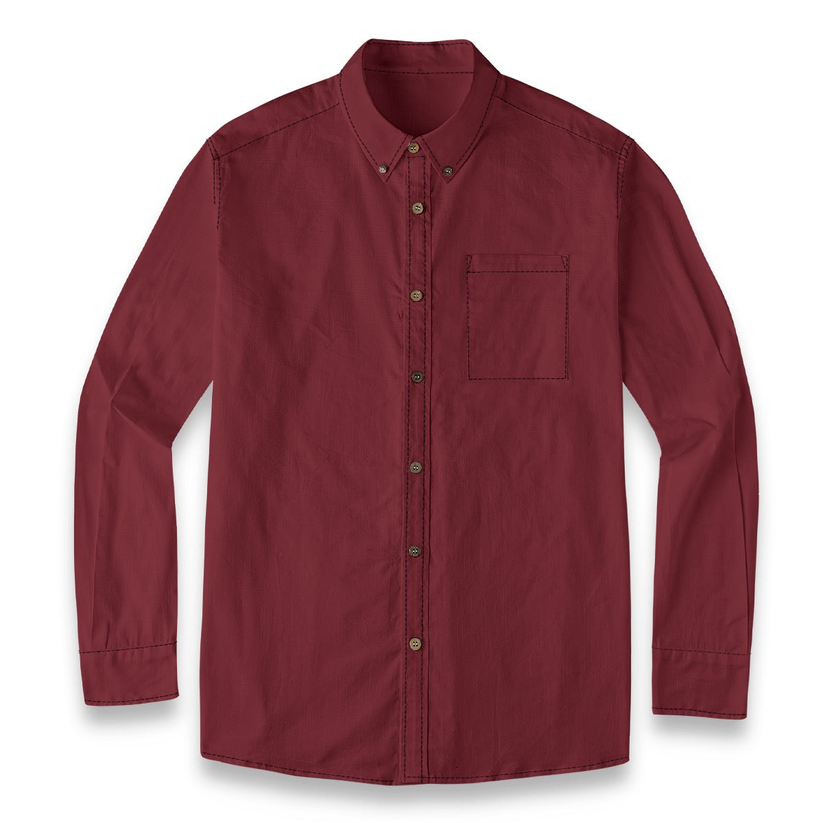 Red (Deep) -- Men's 100% Cotton LS Shirt – ToquamsGraphics Red (Deep) -- Men's 100% Cotton LS Shirt – ToquamsGraphics