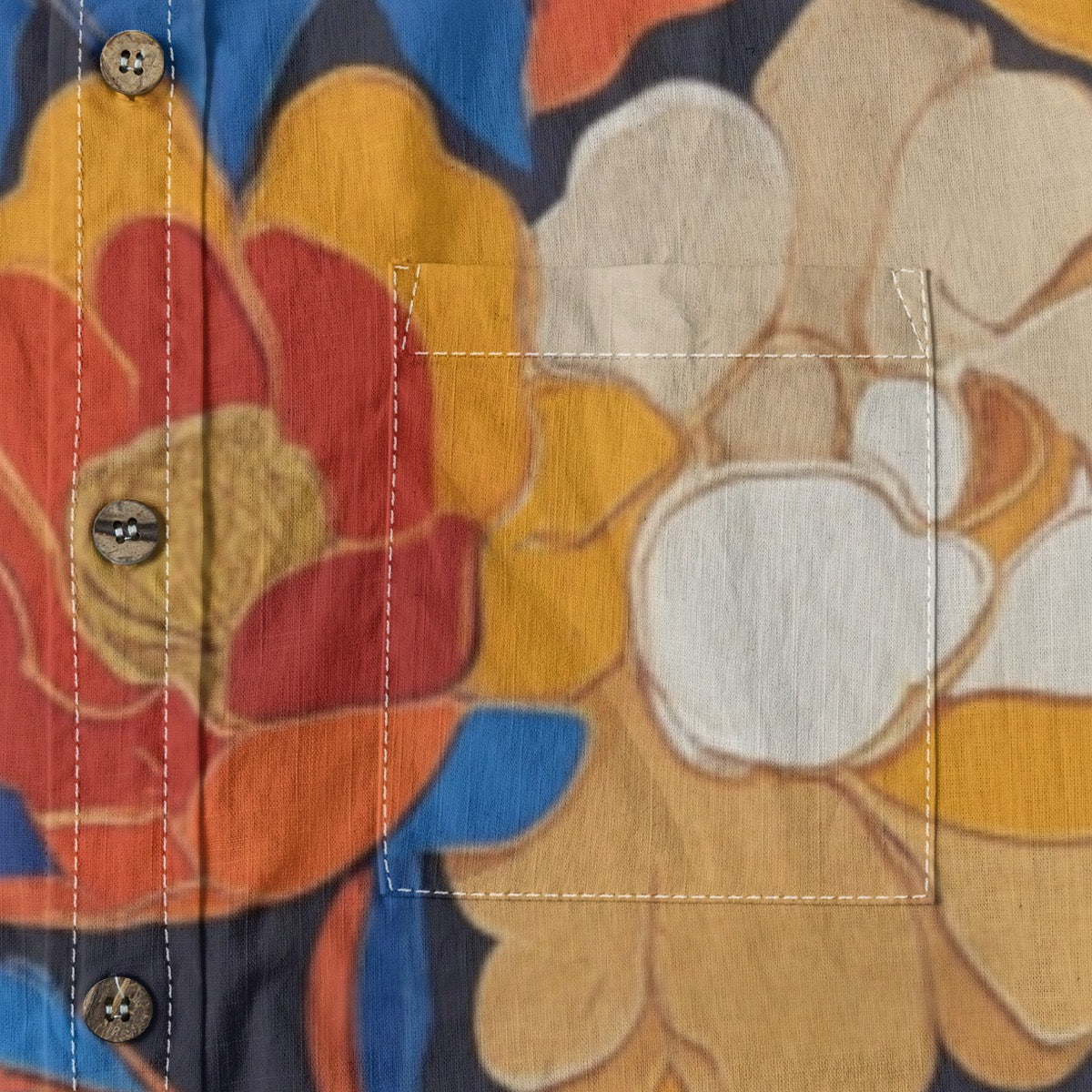 Florale -- Men's 100% Cotton LS Shirt
