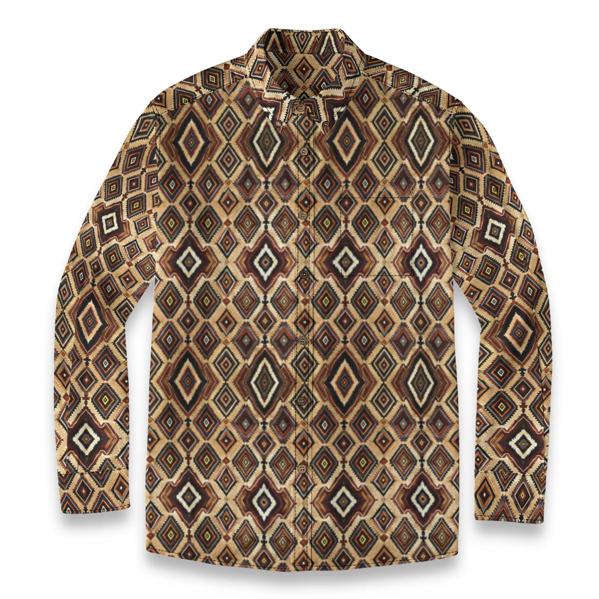 Rovan -- Men's Casual Lapel Long Sleeve Shirt