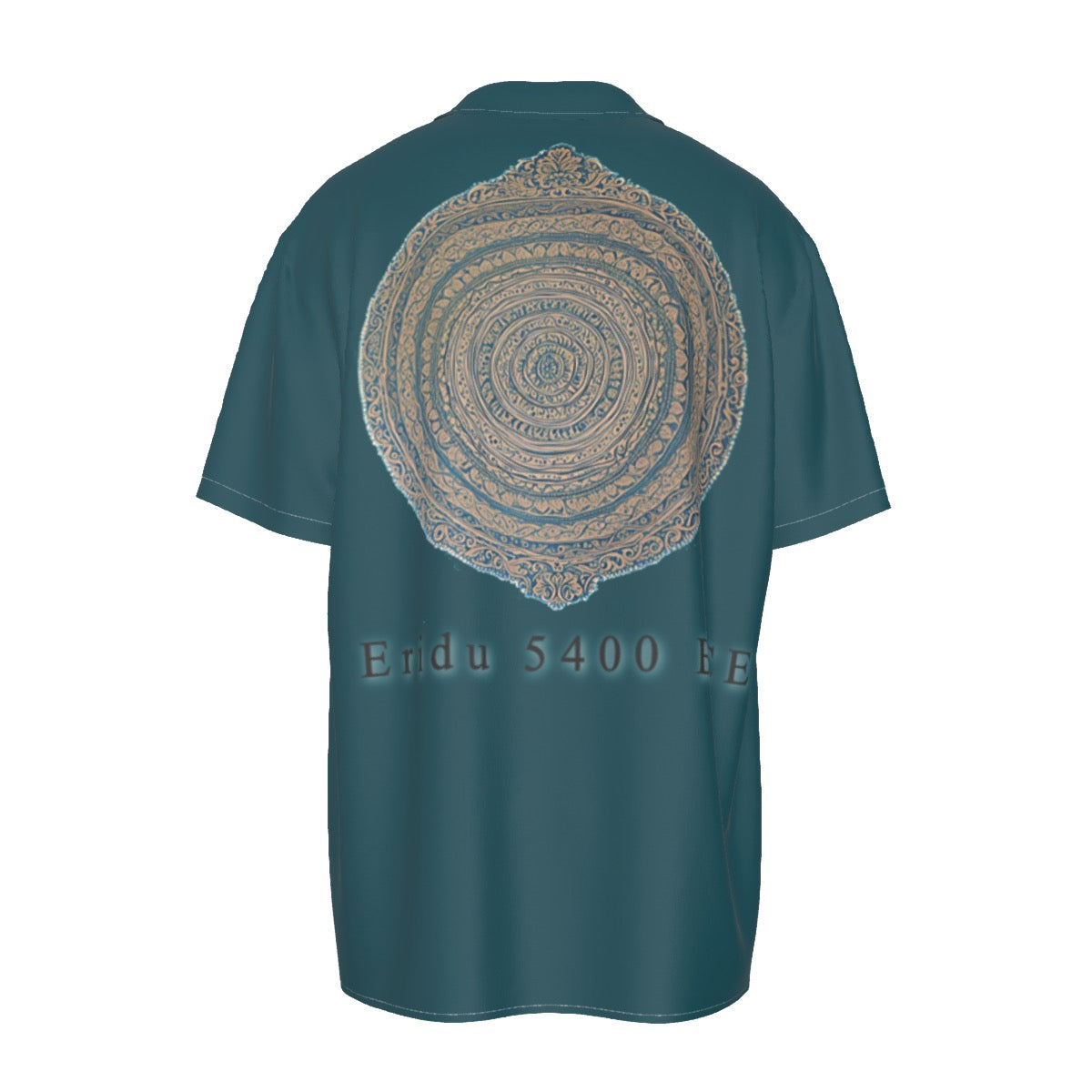 Eridu -- Men's Imitation Silk Short-Sleeved Shirt