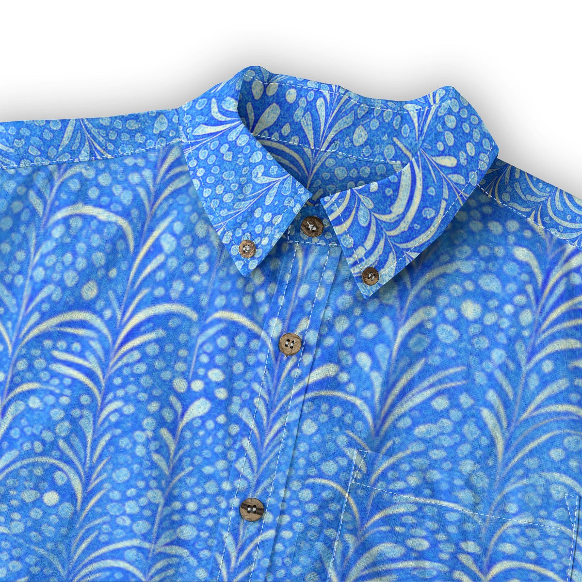 Bleu -- Men's Casual Lapel Long Sleeve Shirt